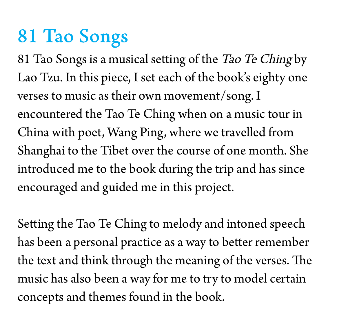 Alex Wand — 81 Tao Songs